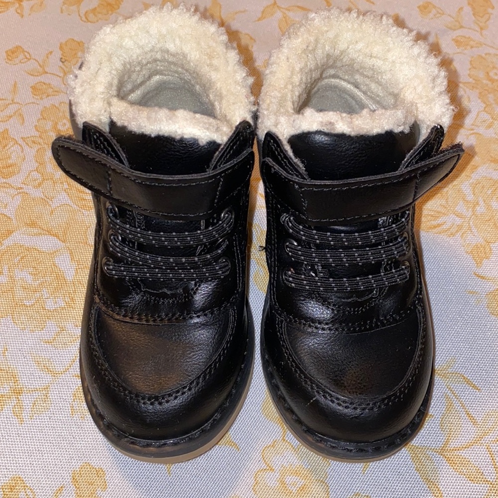 Faux leather boots